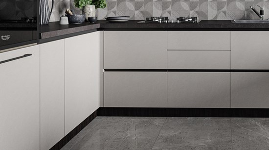 Modern Lacquered Open White Kitchen Cabinets