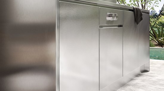 High End Villa Style Minimal Modern Stainless Steel Cabinets