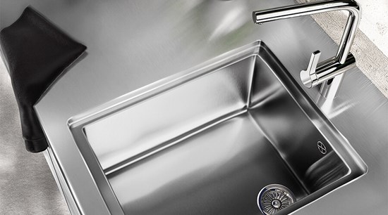 High End Villa Style Minimal Modern Stainless Steel Cabinets