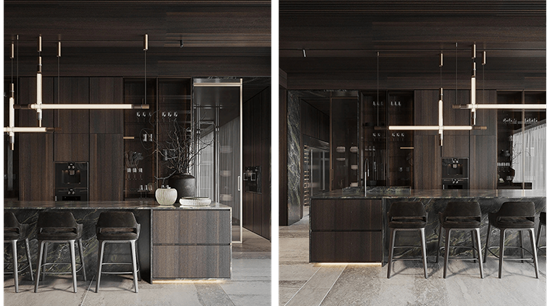 Modern Design Luxury Spacious Kitchen Product Illustration（3）