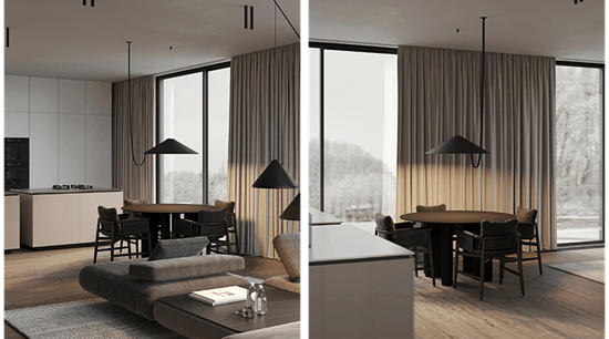 "Double-island stainless steel modern kitchen" product illustration(5)