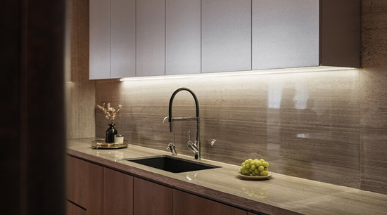 Contemporary Toned Modern Wood Kitchen Cabinets