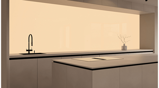 Minimalism White Open Kitchen Cabinets