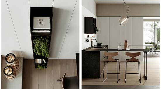 Modern Kitchen Cupboards Smoked Oak Built in Cabinets