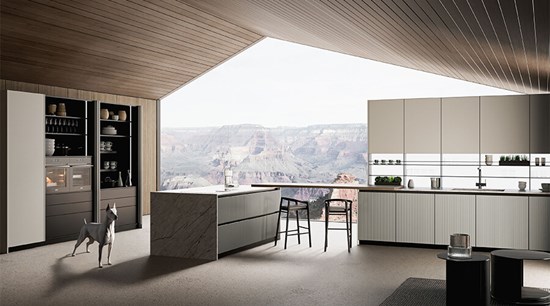 Sinterd Stone Countertop Modern White Kitchen Cabinets