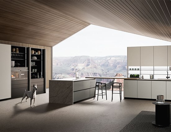 Sinterd Stone Countertop Modern White Kitchen Cabinets