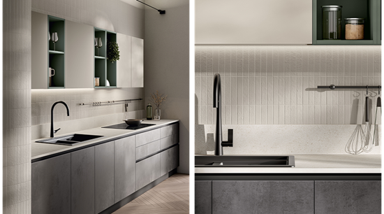 Modern Sage White Green Kitchen Cabinets With Smart Storage